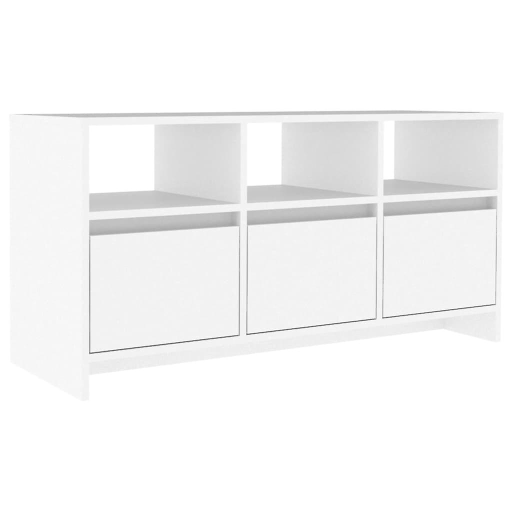 Tv Cabinet White 102x37.5x52.5 Cm Engineered Wood