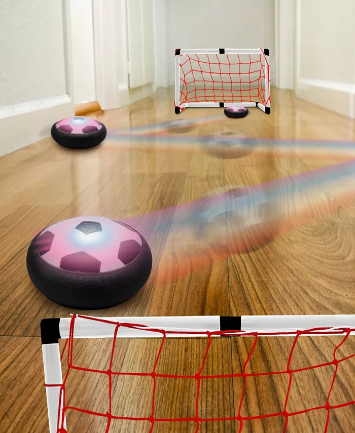 Black Series Hover Air LED Soccer Game with Hover Disc Floats