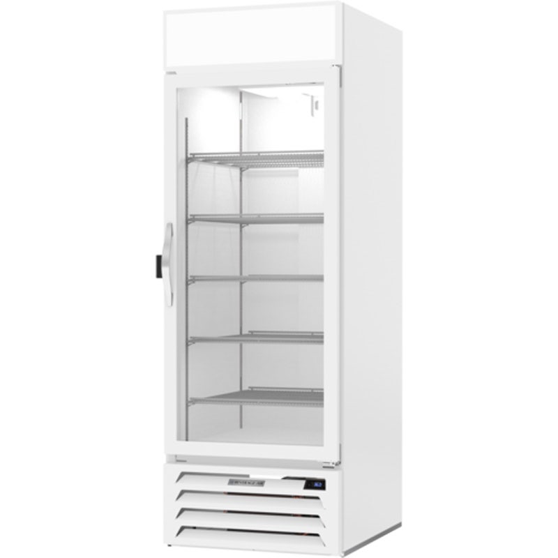 Beverage-Air MMR23HC-1-W-IQ Reach-In Refrigerated Merchandiser， White， Self-Closing， 23.1 cu. ft.