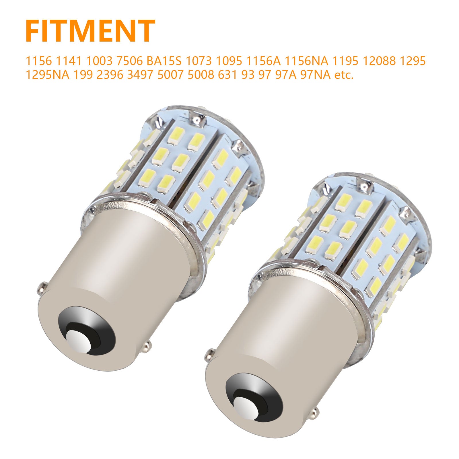 10/20pcs 1156 LED Light Bulbs， TSV Super Bright 3014 64SMD 6000K White Replacement Backup Reverse Tail RV Interior Lights， Car Stop Turn Signal Lights， 1141 1093 1073 BA15S LED Bulbs