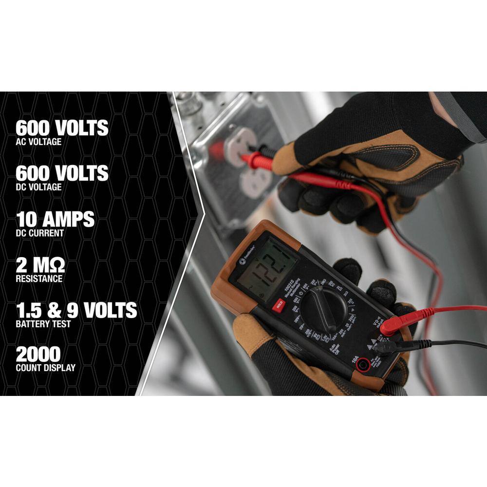 Southwire 600-Volt 7-Function Manual-Ranging Multi-Meter 65031140