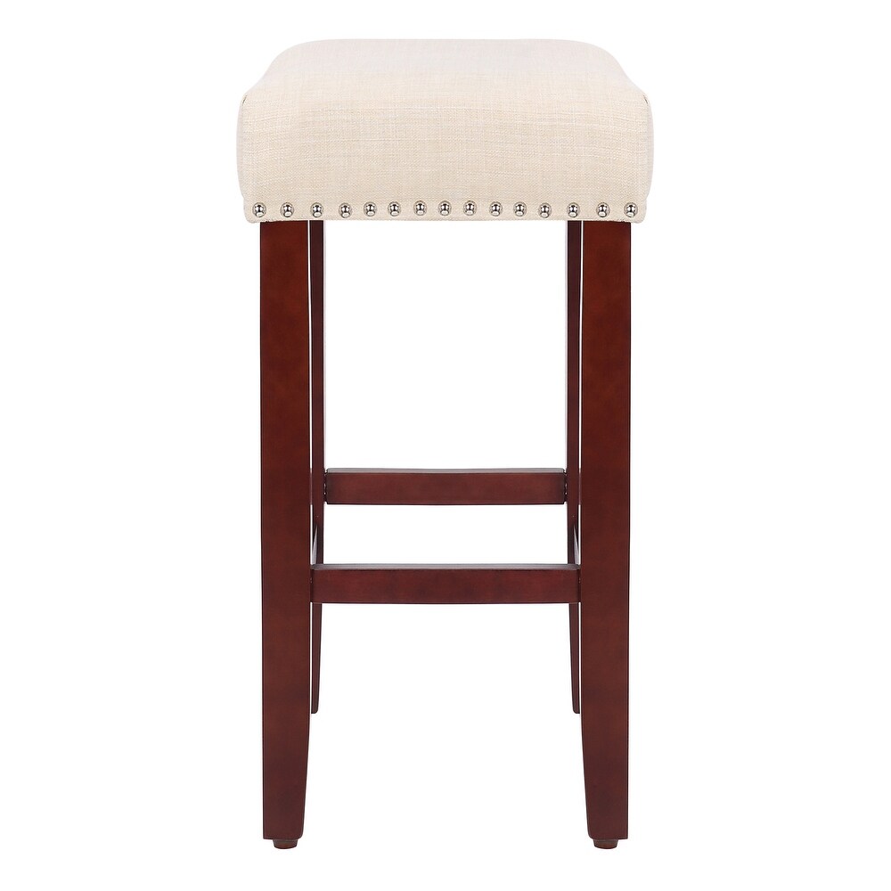 Nouvelle 24 inch Saddle Counter Stool (Set of 2)