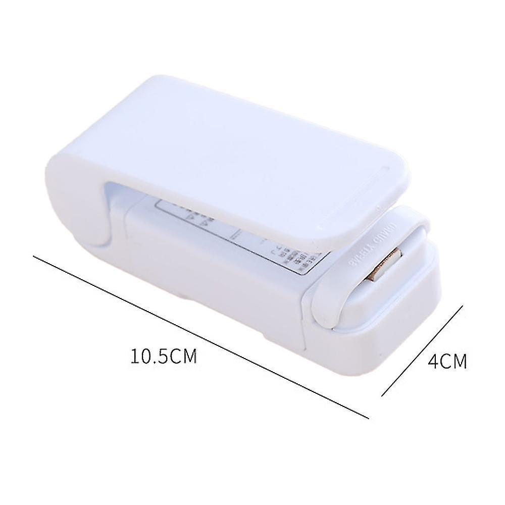 Mini Bag Sealer And Cutter Usb Rechargeable Portable Handheld White