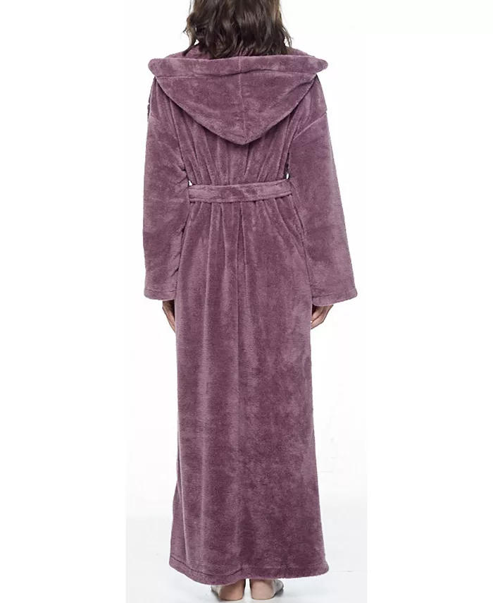 ARUS Hooded Full Ankle Length Premium Fleece Bathrobe