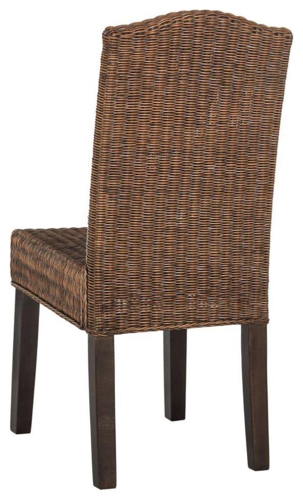 Micah 19  quotWicker Dining Chair Set of 2 Brown Multi   Tropical   Dining Chairs   by Virgil Stanis Design  Houzz