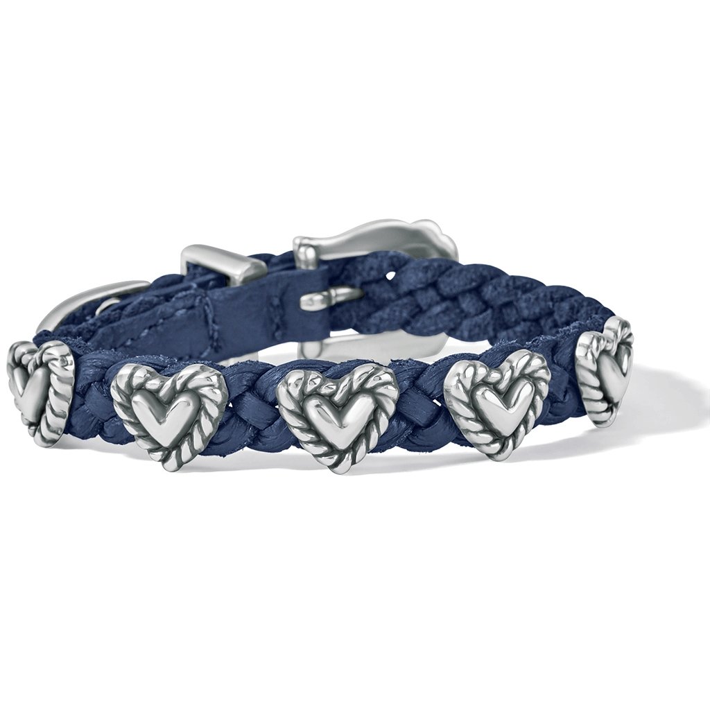 Brighton  Roped Heart Braid Bandit Bracelet in French Blue