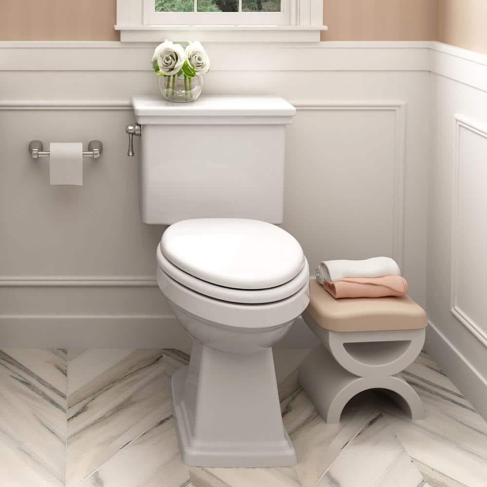 American Standard Lexington Tall Height 2Piece 128 GPF Single Flush Elongated Toilet with Slow Close Seat in White