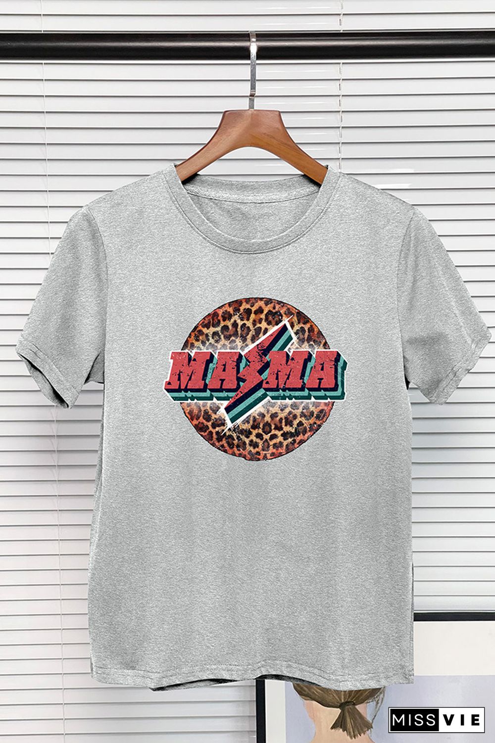 Retro Mama Leopard Graphic Tee