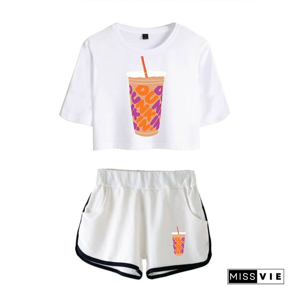 New Two Piece Tracksuit Women Charli D'Amelio Clothes Female Casual Crop Top And Pants Summer Outfits Set