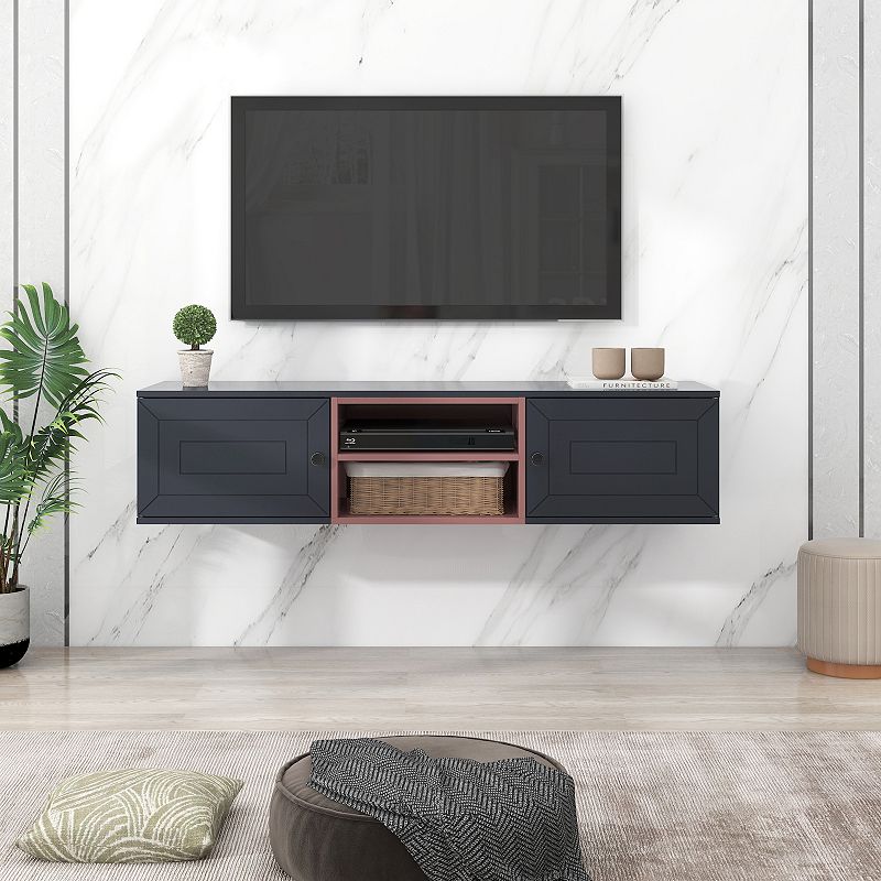 Wall Mounted 65 Floating TV Stand with Large Storage Space