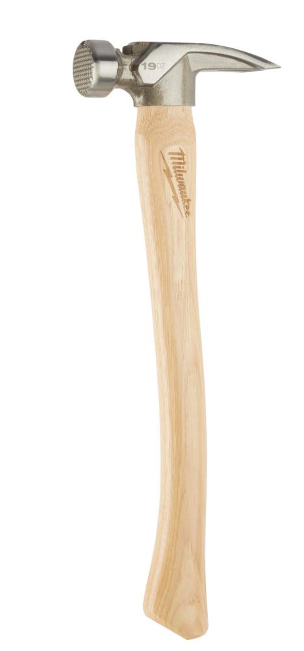 19oz Milled Face Hickory Wood Framing Hammer ;