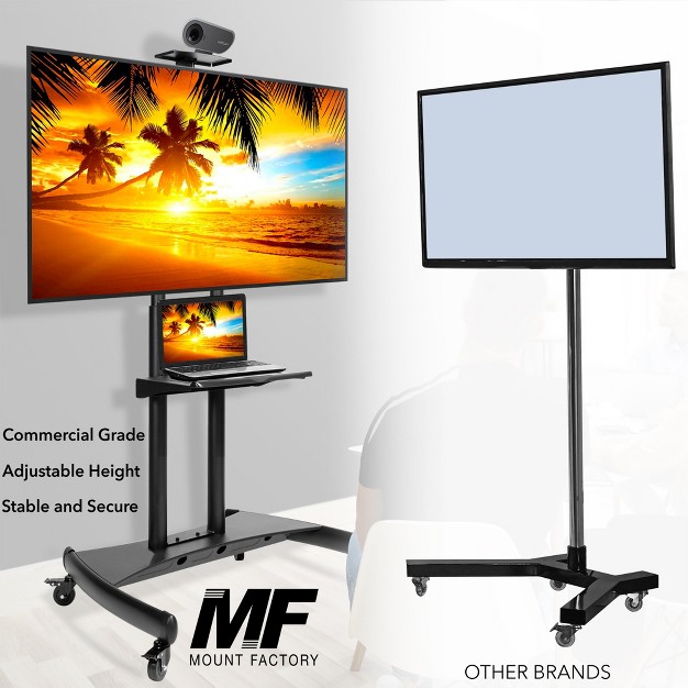 80 quot Plasma Screen Led Lcd Oled Curved Tv x27 s Universal Mount With Wheels