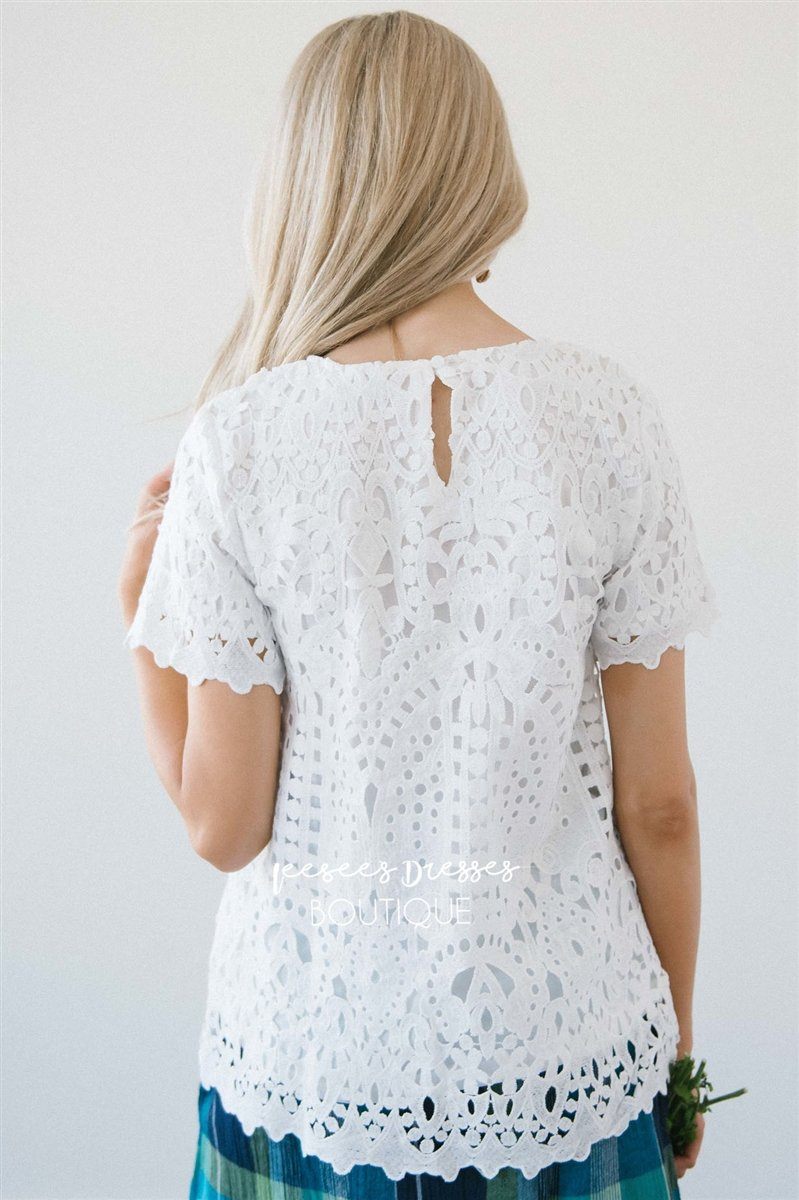 Graceful Crochet Lace Top