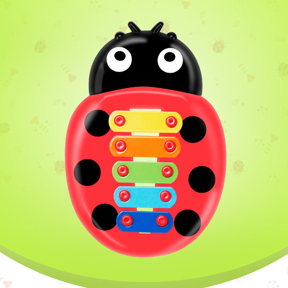 Egmy Colorful Ladybird Baby Kid 8-Note Xylophone Musical Toys Wisdom Development