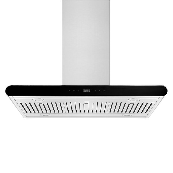 36 in. 400 CFM Island Range Hood - Ducted Exhaust Kitchen Vent - 36