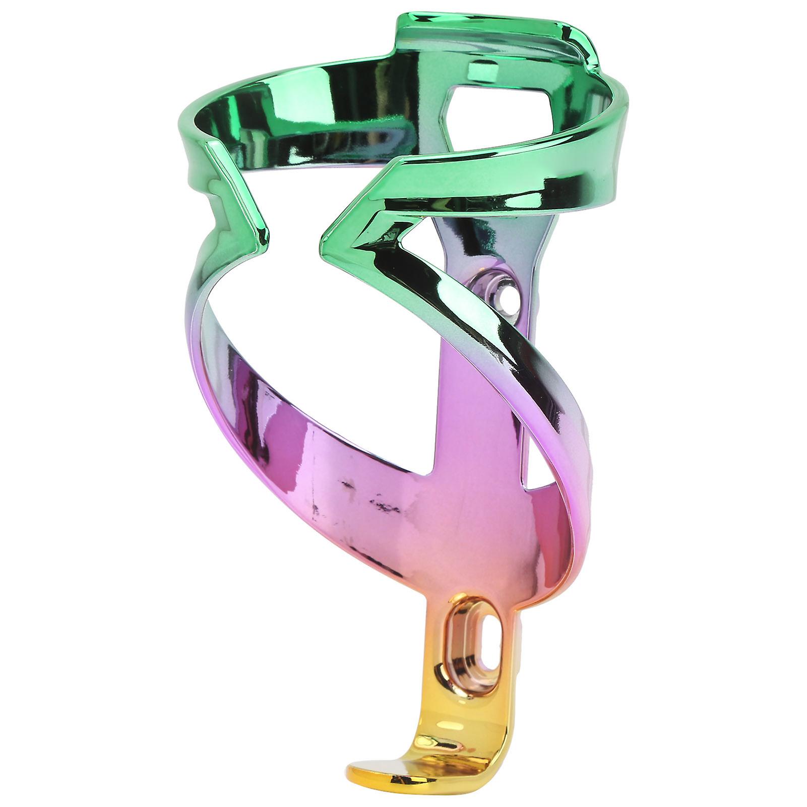 Mountain Bike Cycling Water Cup Holder Colorful Lightweight Bicycle Bottle Cage Bracketgreen+purple+golden