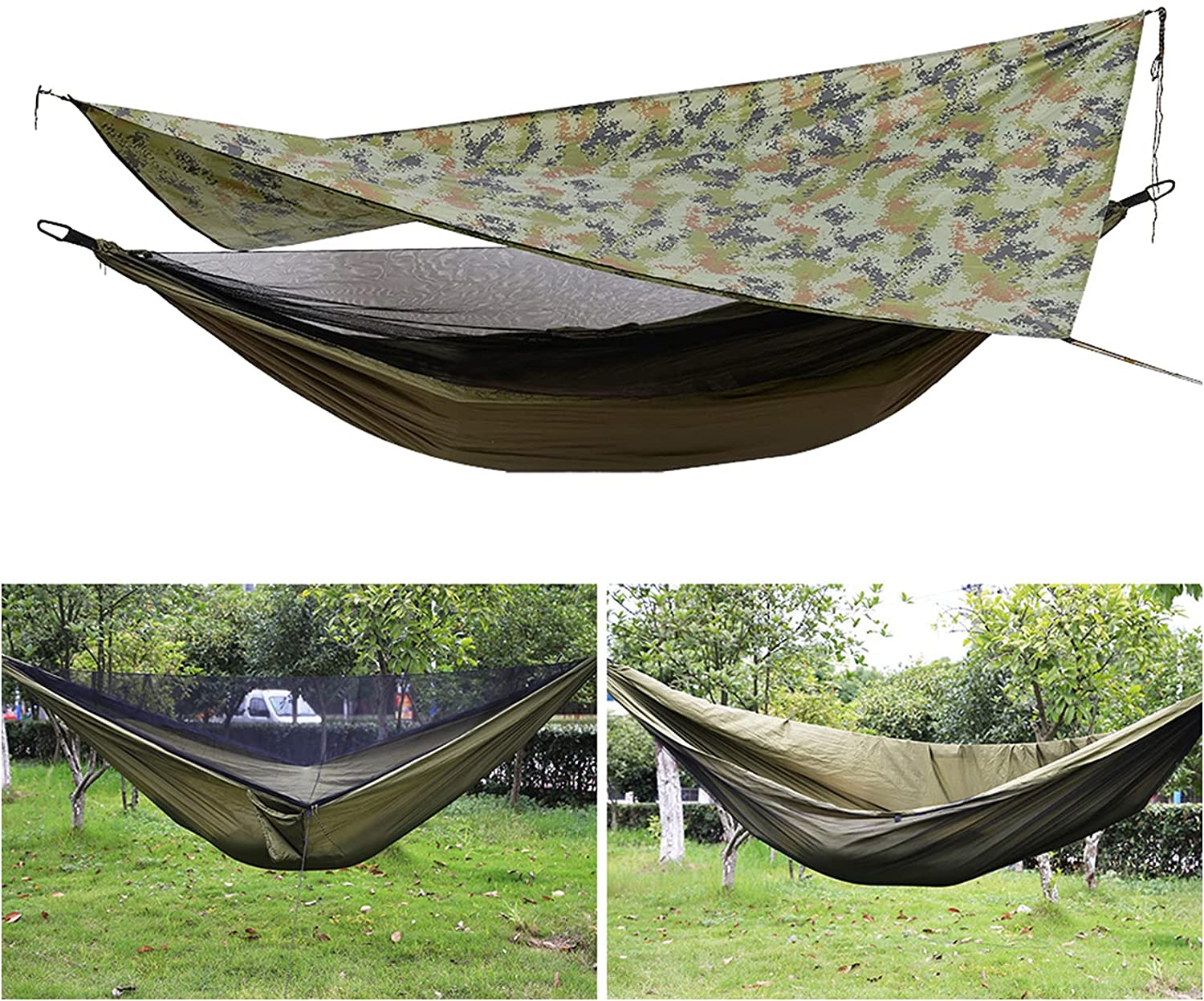 TFCFL Portable Camping Hammock Tent Nylon Spinning Travel Outdoor Sleeping Swing