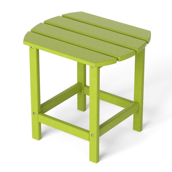 18.11 in. H Outdoor HDPE Plastic Side Table with Weather Resistant