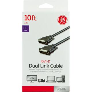 GE 10 ft. DVI-D Dual Link Cable 34508