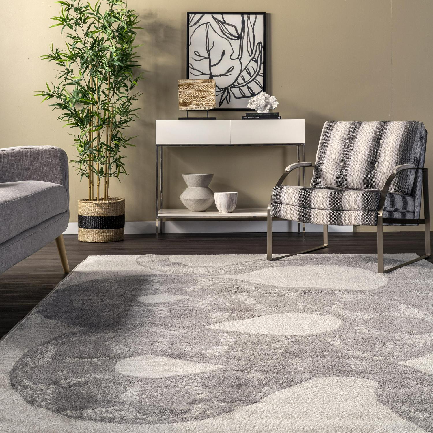 nuLOOM Thomas Paul Serpent Area Rug， 6and#8242; 7 x 9and#8242;， Light Gray