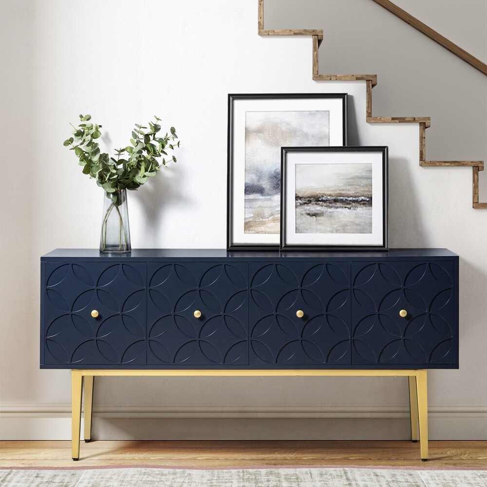 Elsie Modern 4 Doors Storage Sideboard with Adjustable Shelves By HULALA HOME