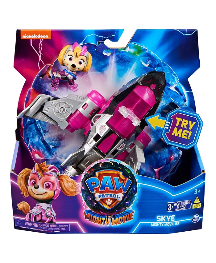 PAW Patrol The Mighty Movie  Airplane Toy with Skye Mighty Pups Action Figure