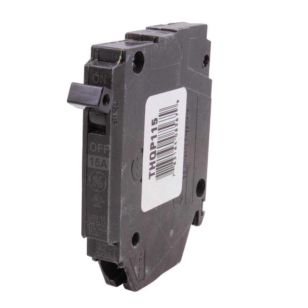 GE Q-Line 15 Amp 12 in. Single-Pole Circuit Breaker THQP115