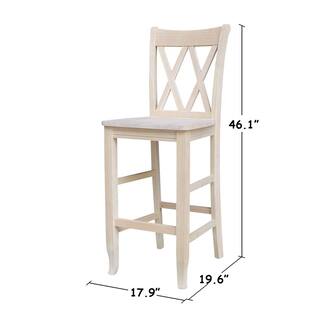 International Concepts 46 in. Double X-Back Stool S-203