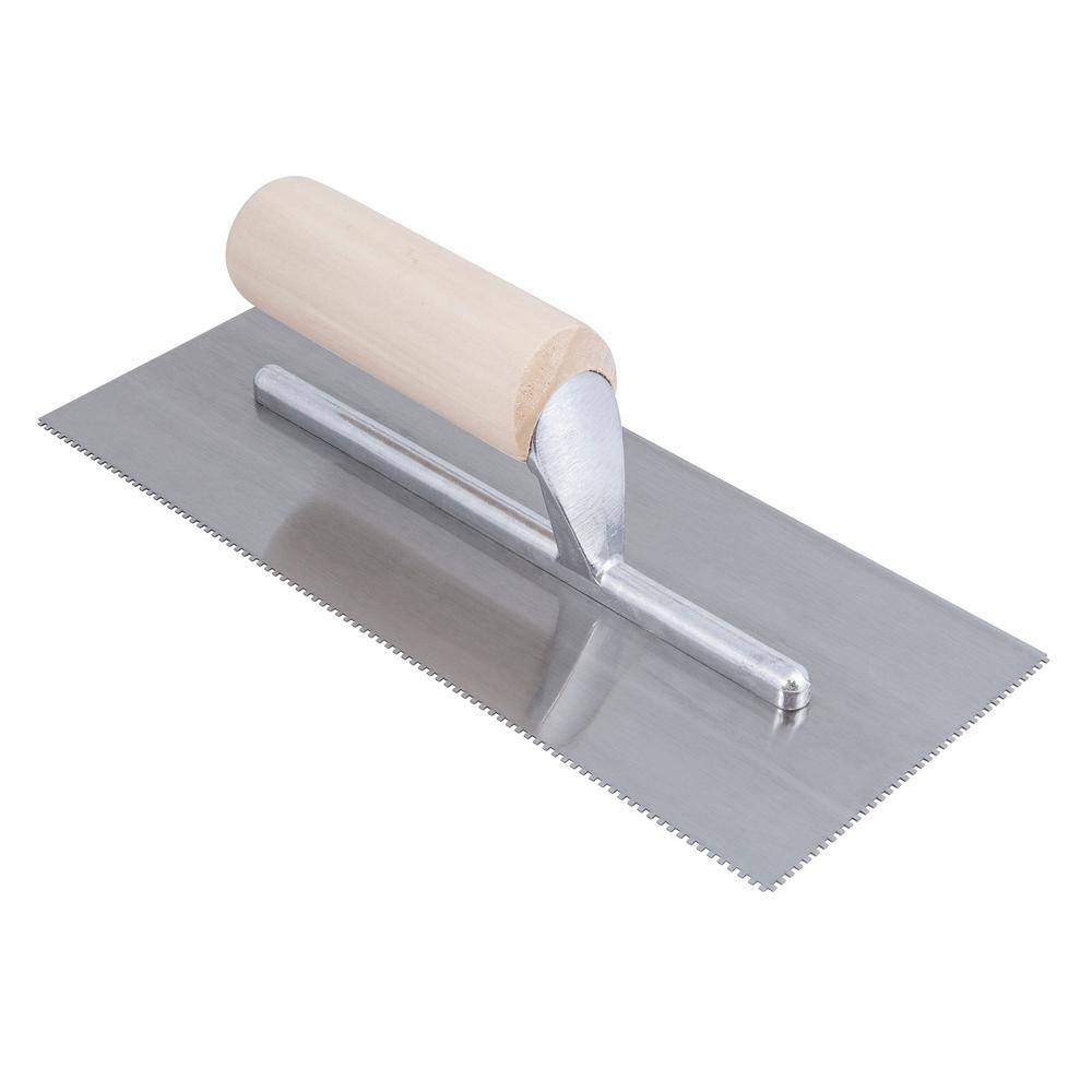 ROBERTS 116 in. x 116 in. x116 in. Square Notch Pro Vinyl Flooring Trowel with Wood Handle 49768