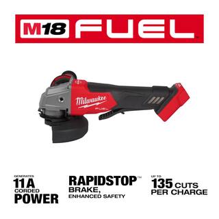 MW M18 FUEL 18V Lithium-Ion Brushless Cordless 4-12 in.5 in. Grinder wPaddle Switch (Tool-Only) 2880-20