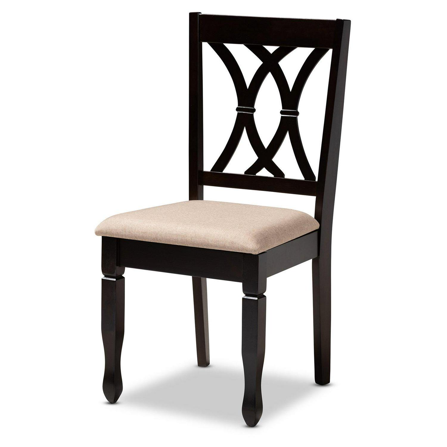 Baxton Studio Reneau Dining Chair， Set of 4， Espresso