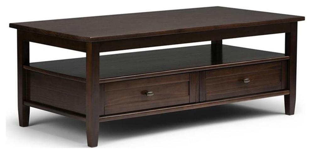 Warm Shaker SOLID WOOD Coffee Table   Transitional   Coffee Tables   by Homesquare  Houzz