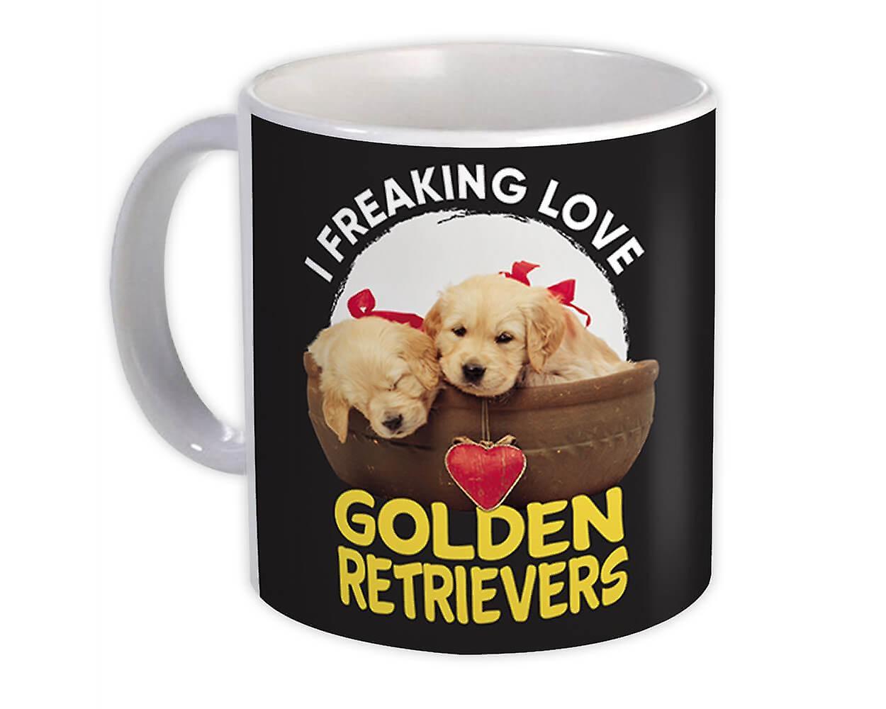 Gift Mug: I Freaking Love Golden Retriever Basket Dog