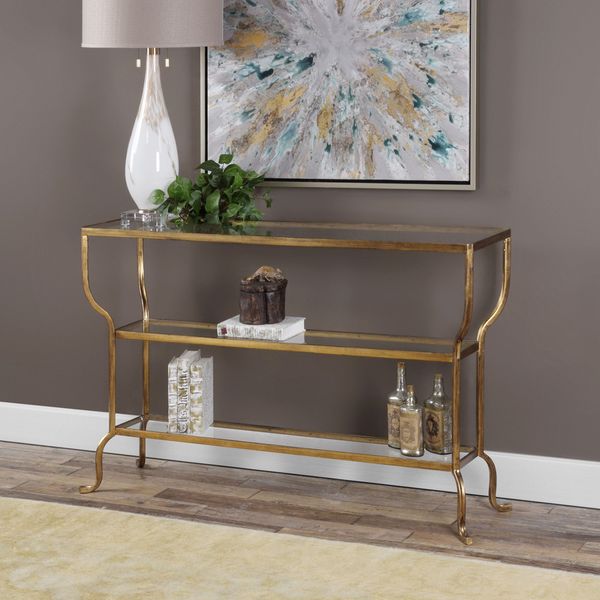 Uttermost Deline Gold Console Table