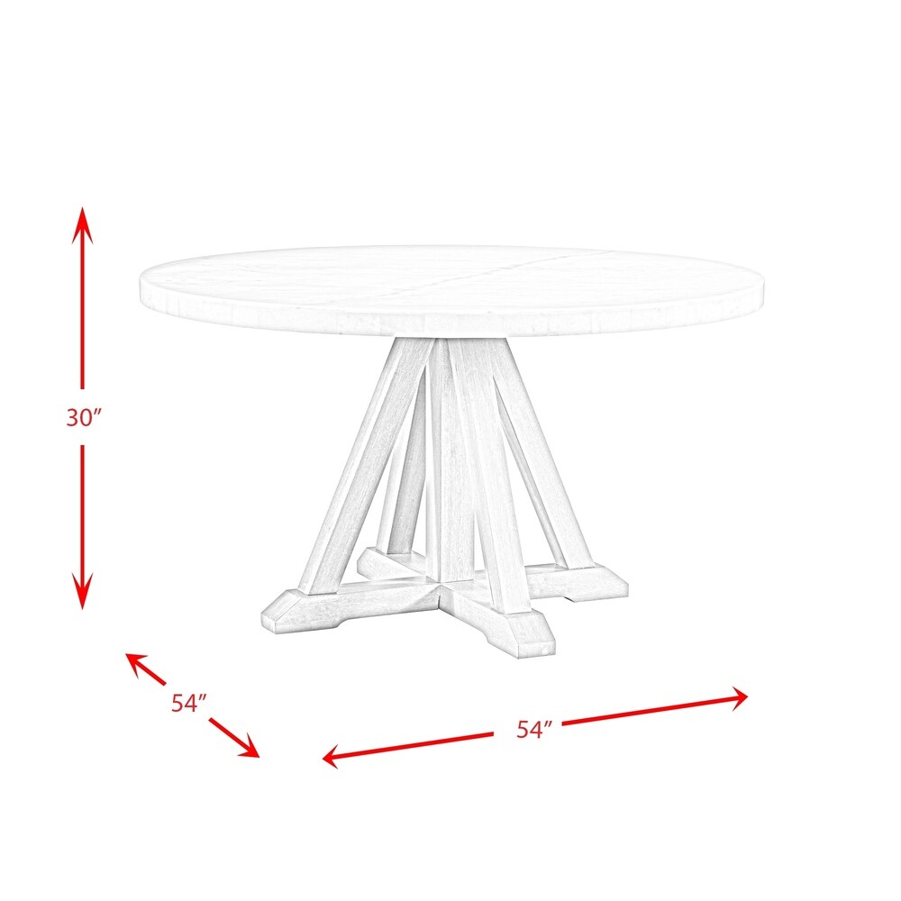 Picket House Furnishings Liam Round 5PC Dining Set Table   Four Chairs