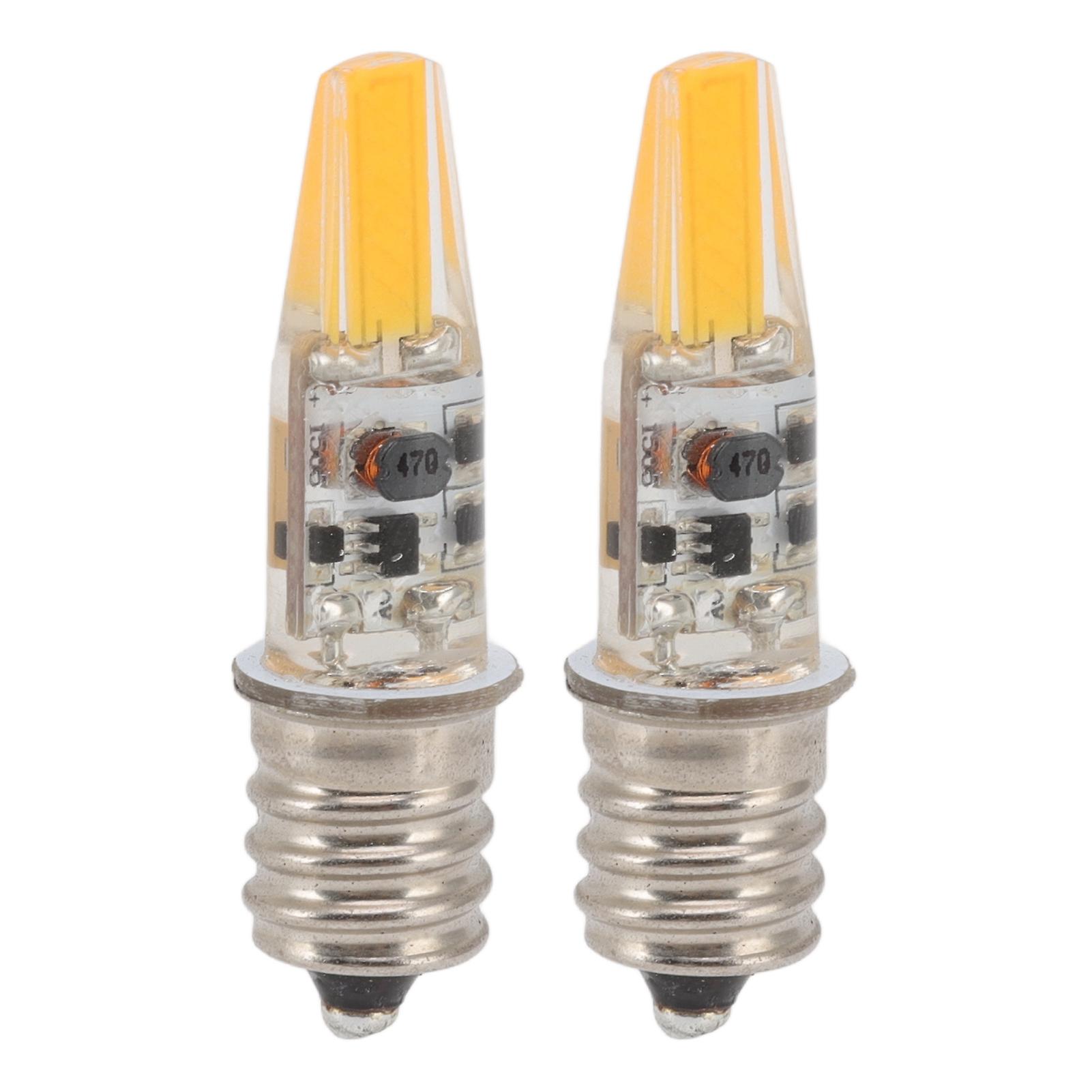 2pcs 2W 12V E12 LED Bulb Energy Saving Power Saving Candelabra Bulb Warm Light Light Bulb