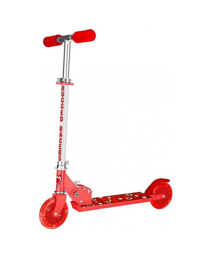 Rugged Racers 2 Wheel Scooter with Heart Print and LED Lights