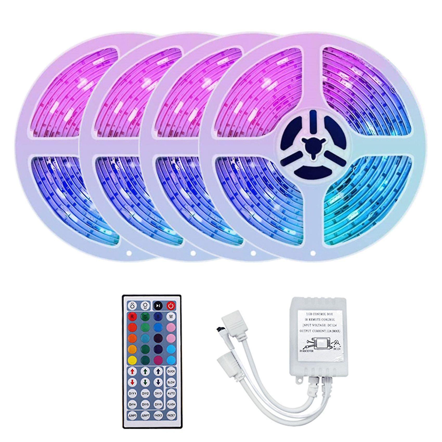 2835 Rgb Light Strip 20m Flexible Led Light Strip With 44 Keys Remote Controller+controller For Val