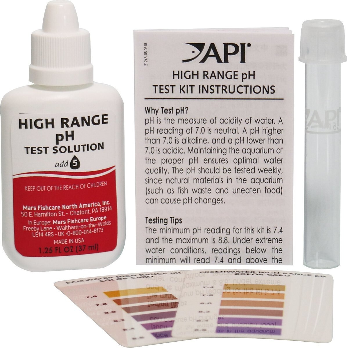 API High Range pH Fresh and Salt Water Aquarium Test Kit