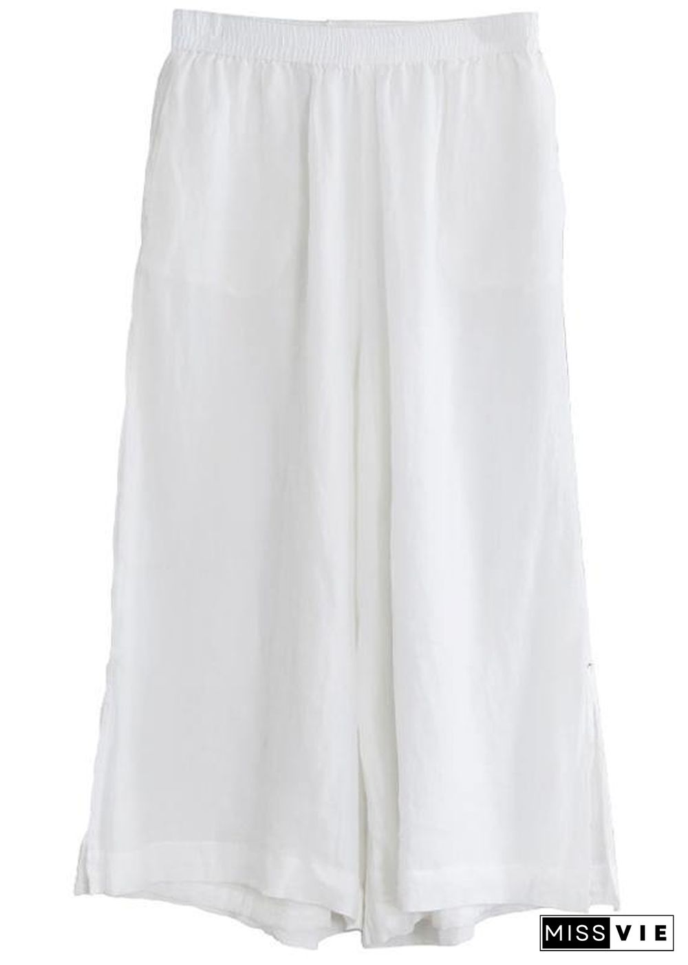 Women's casual wide-leg pants summer thin white pants