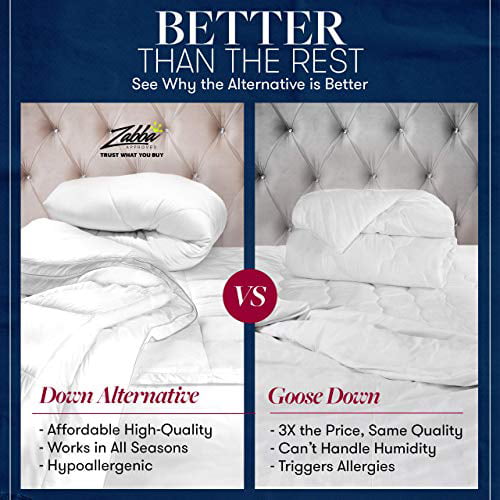 Beckham Luxury Linens Hotel Collection 1600 Thread Count Pure White Goose Feathers Comforter， Full/Queen