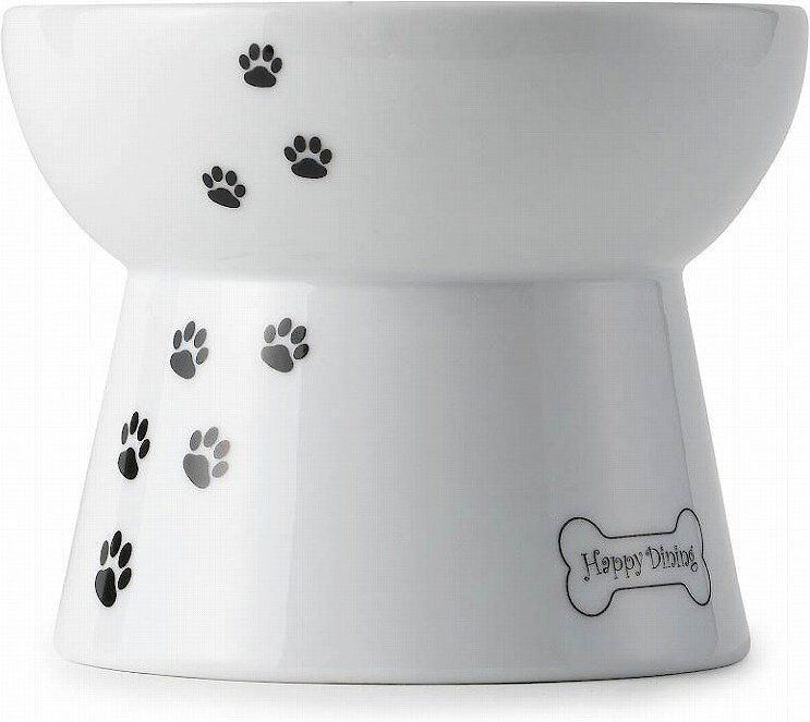 Necoichi Ceramic Elevated Dog Food Bowl， 1.5-cup