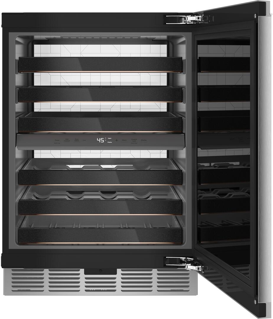 Cafe CCR06DM2PS5 24 Inch Platinum Glass Wine Cooler