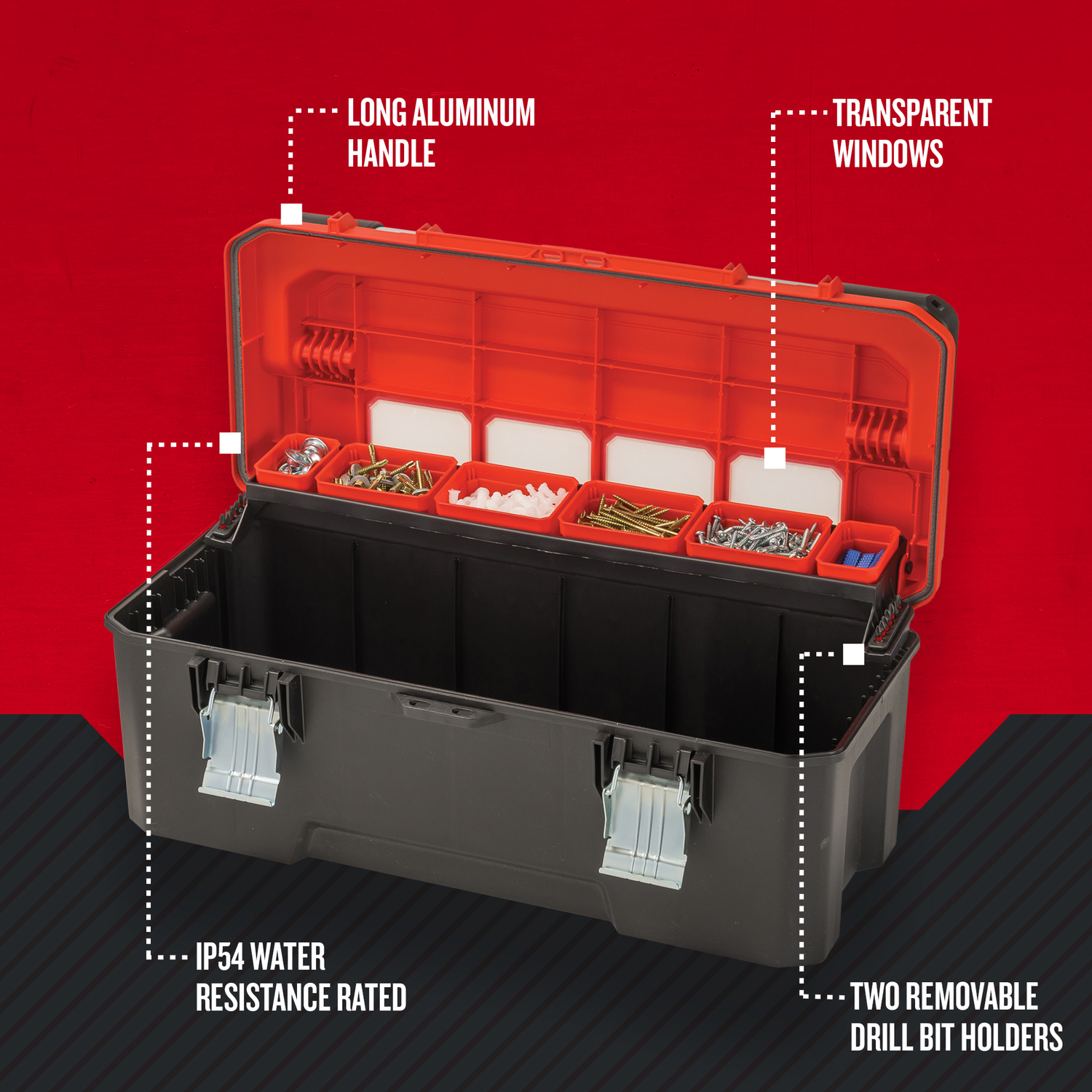 Craftsman 26 in. Professional Tool Box 1800 cu in Black/Red