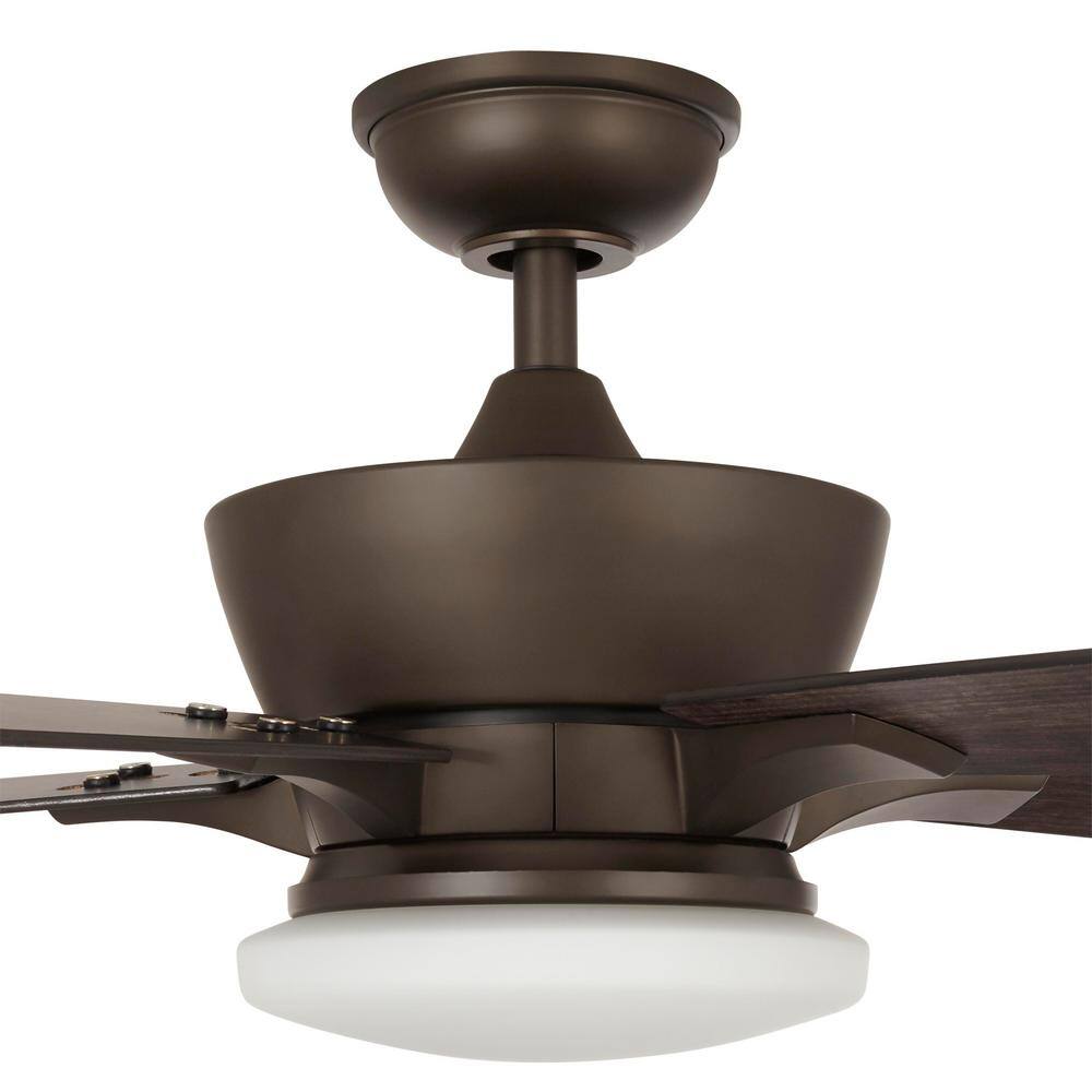 Home Decorators Collection Bergen 52 in. LED Uplight Espresso Bronze Ceiling Fan With Light and Remote Control YG680-EB