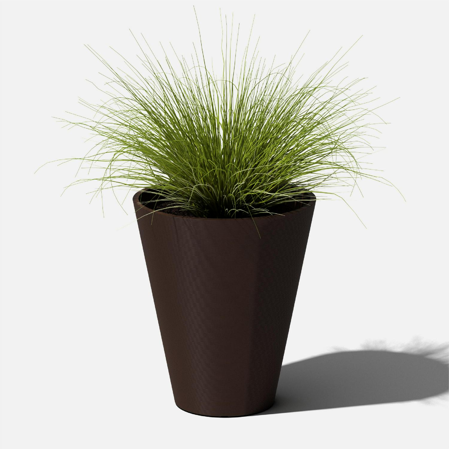 Veradek Kobo Round Planter 8211 Espresso 8211 18 in  Crowdfused