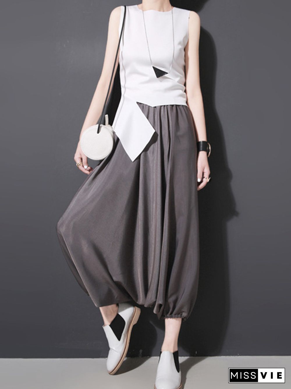 3 Colors Elasticity Cuprammonuium Knickerbockers Culotte Pants