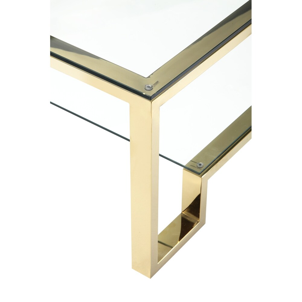 Laurence Coffee Table High Polish Gold.