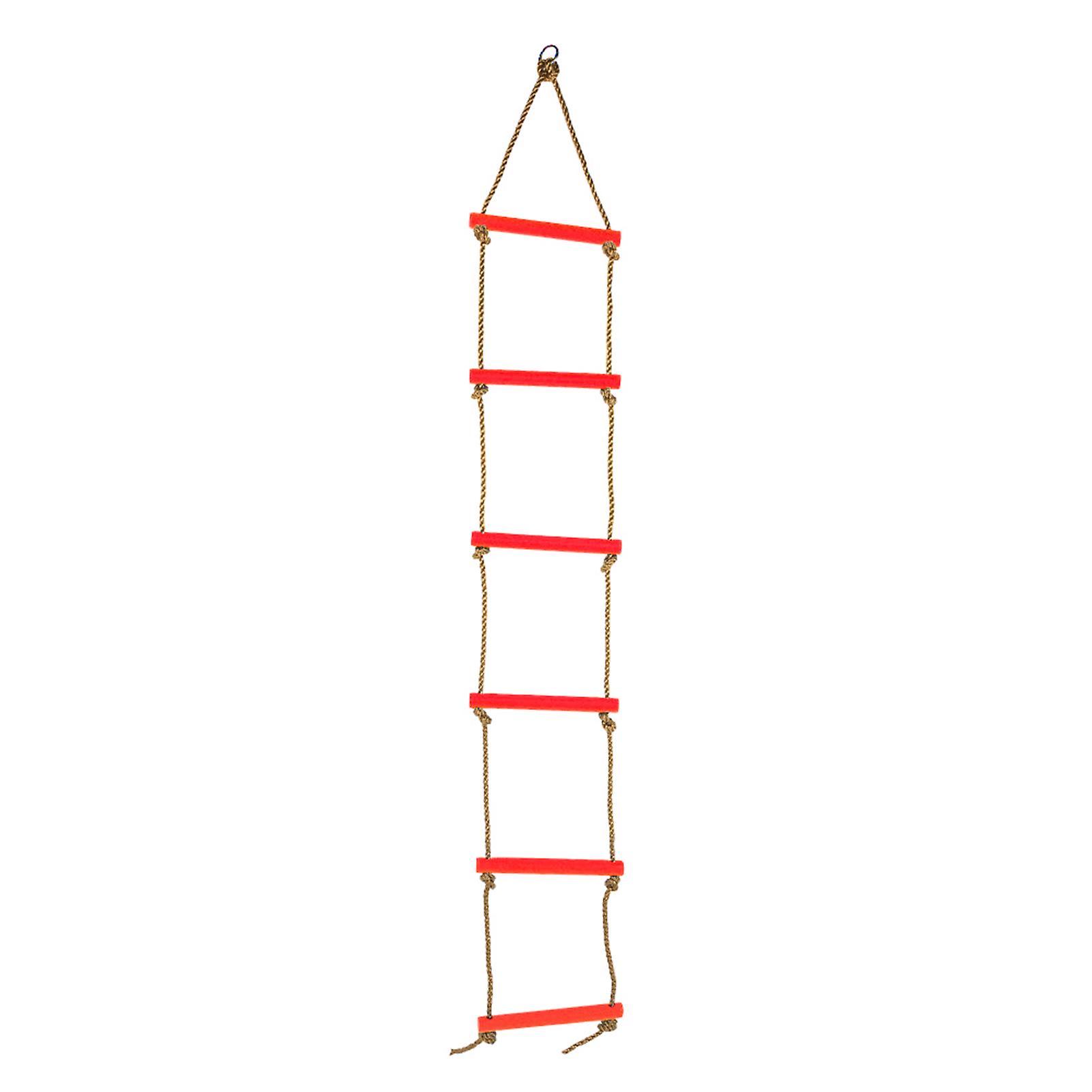 Outdoor Plastic Six Section Children Kids Rope Climbing Ladder Toy Exercise Equipment (red)