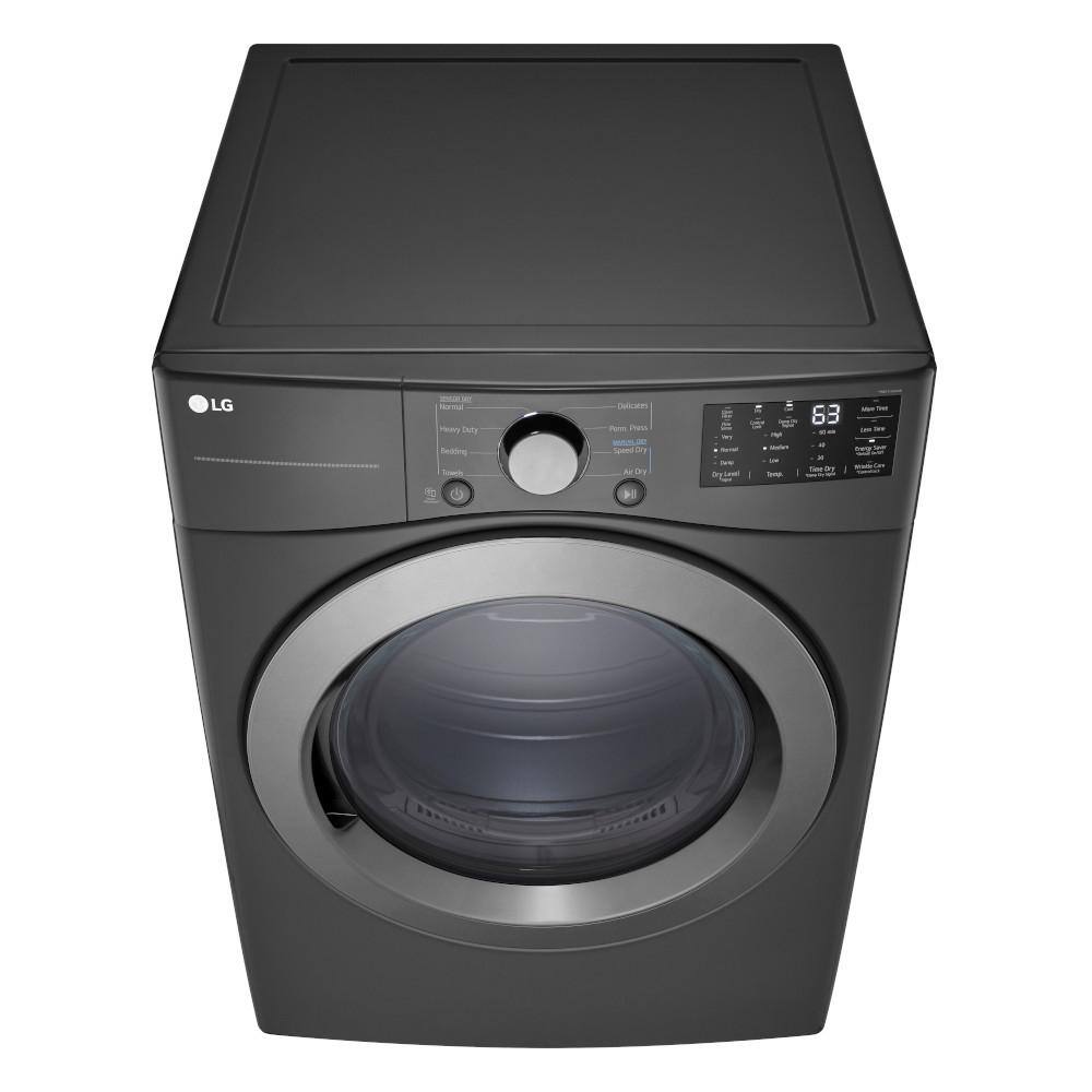 LG 7.4 cu. ft. Ultra Large Vented Gas Dryer with Sensor Dry NFC Tag On in Middle Black DLG3471M